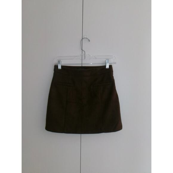 Studio By The Workshop Dresses & Skirts - Womens Dark Brown Mini Skirt - Chic A-Line Style
